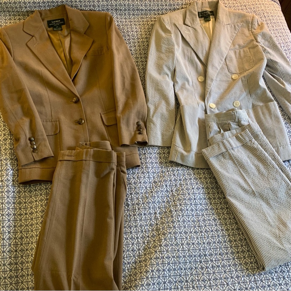 Set of TWO vintage Lauren by Ralph Lauren 2P suits